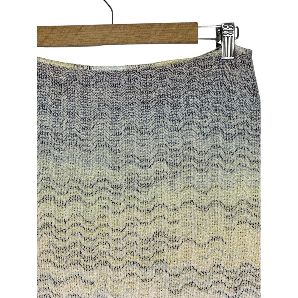 Missoni Womens Pencil Skirt 42 (Medium) Knit Zig Zag Ombre Stretch Vintage - Picture 6 of 9